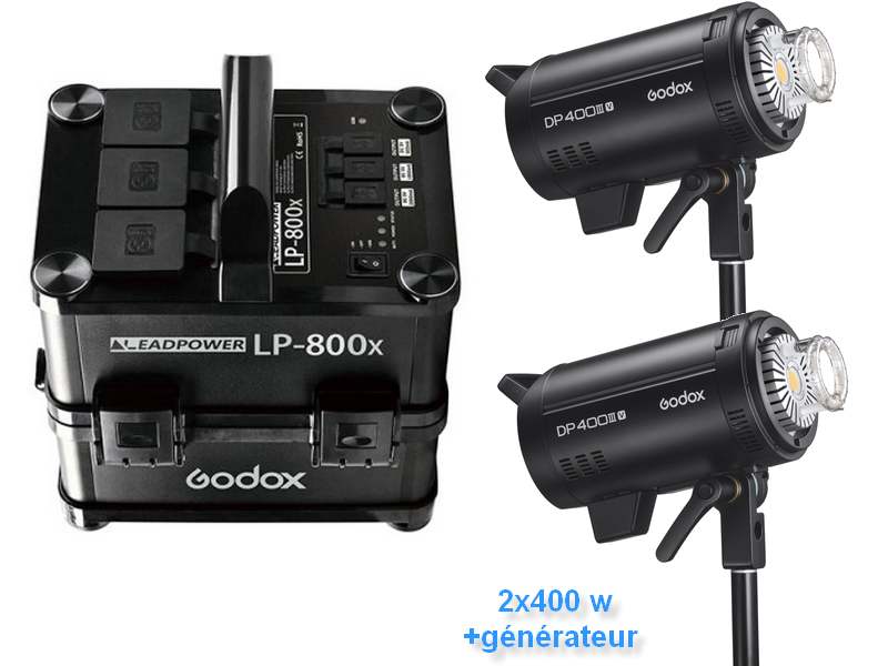 Kit Godox 2x400w Leadpower