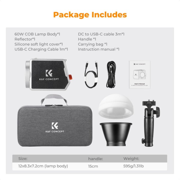 K&F COB LED 60W
