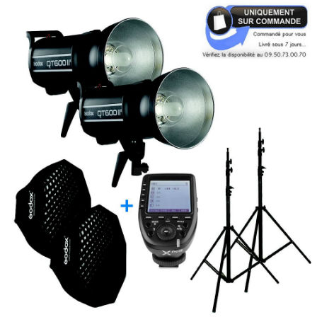 KIT 600W  hss GODOX QT600II (2flash)