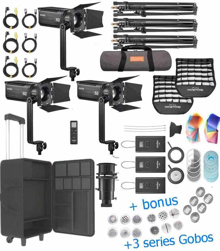 Godox S60Bi-D 3 Head Kit