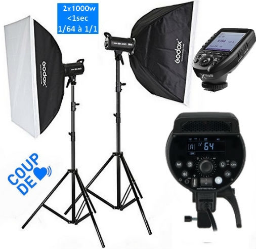 Kit 1000w Godox DP1000III nomade - Boutique