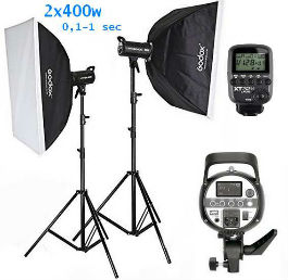 Kit 400w GODOX SK400II-E (2 flashs)