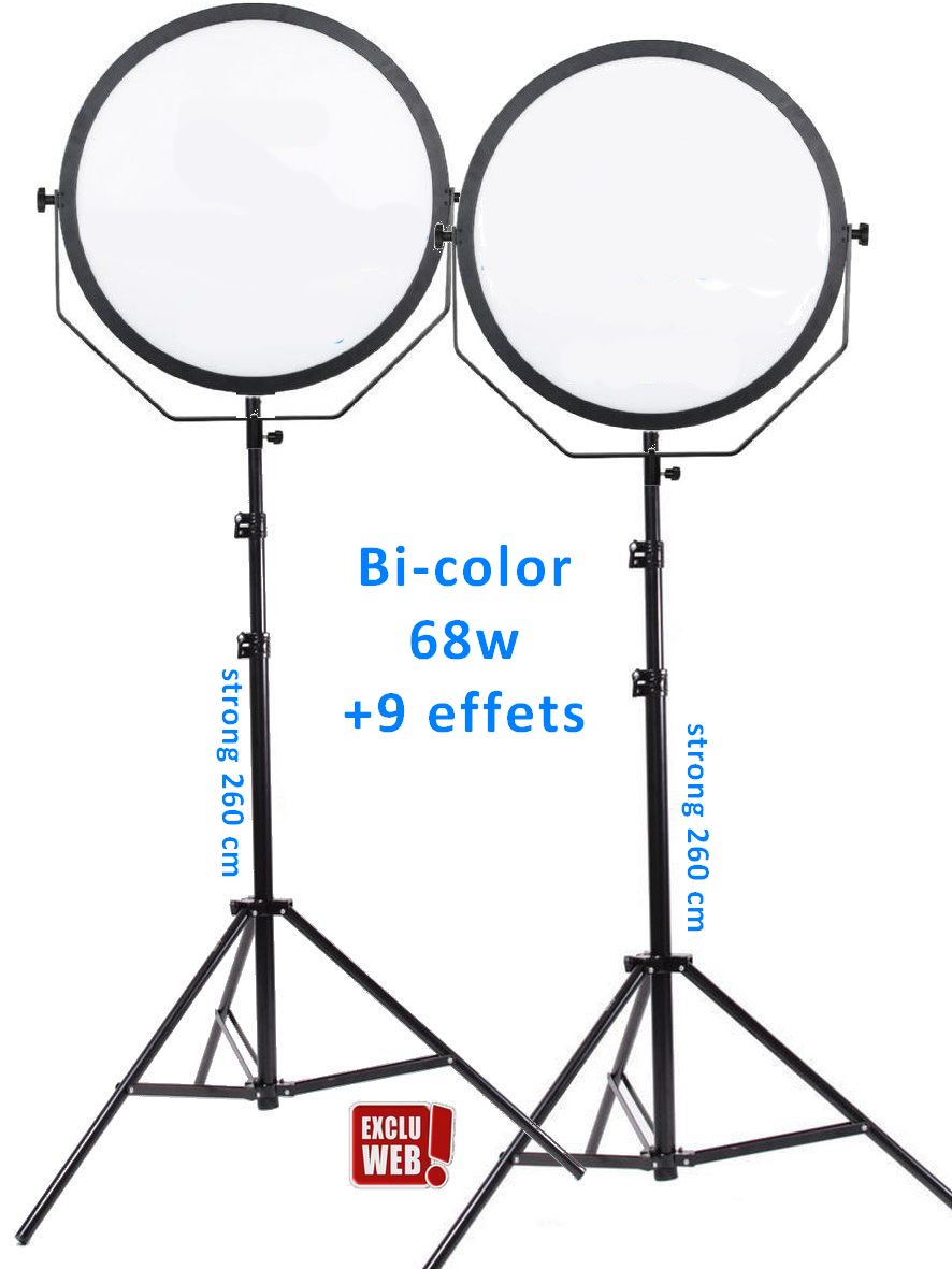 Kit x2 Falcon eyes SO-68TD+pieds