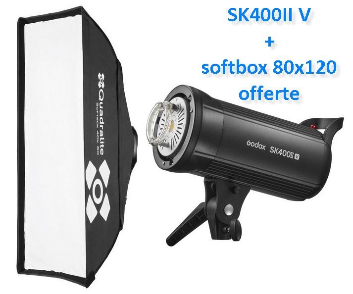 Godox SK400II-V (flash+led)+softbox